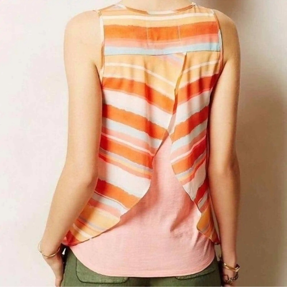 Meadow Rue Merlon split back, overlay blouse - Picture 4 of 12